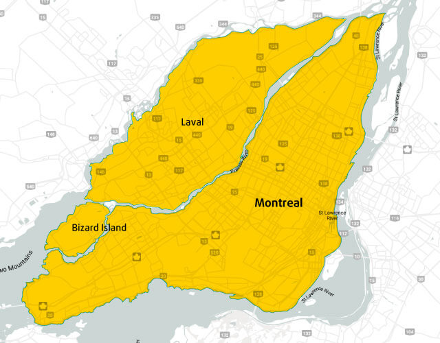 Map of SE Health service area of vancouver island