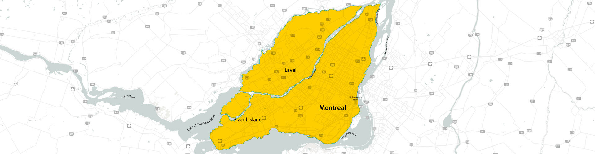 Map of SE Health service coverage area on Vancouver Island